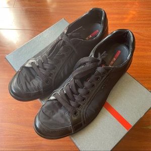 PRADA Nylon&leather sneakers